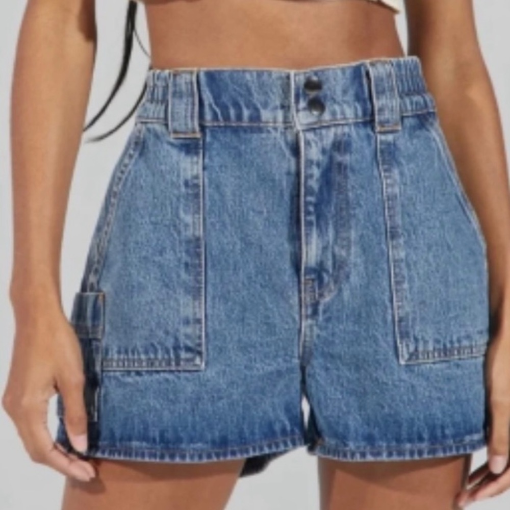 Urban Outfitters BDG Skate Shorts Denim Blue Jean Cargo Style size XS - Picture 4 of 14